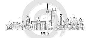 Berlin skyline Germanym vector city vector