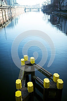 Berlin Spree river bank