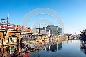 Berlin Spree river bank