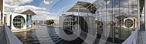 Berlin spree river bundestag buildings high resolution panorama