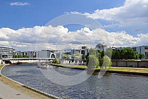 Berlin, Spree river and government buildings. Germany