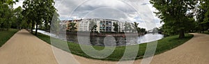 Berlin spree river high resolution panorama