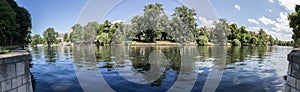 Berlin spree river high resolution panorama