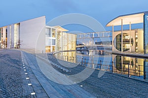 Berlin Spreebogen at Night