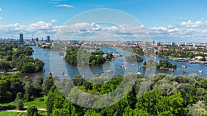 Berlin, Spreepark, River and Boats, View From Above