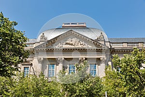 Berlin State Library building facade, Germany