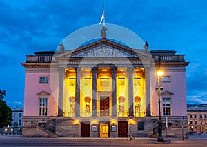 Berlin State Opera Staatsoper Unter den Linden at night, Germany