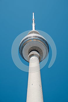 The Berlin Television tower Fernsehturm in Berlin, Germany