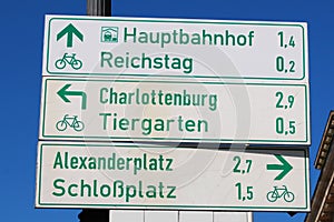 Berlin Tourist signpost