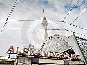 Berlin TV Tower on Alexanderplatz Germany