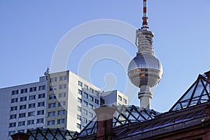 Berlin TV Tower on Alexanderplatz Germany panorama