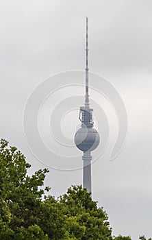 Berlin TV tower at Alexanderplatz, Germany view