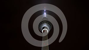 The Berlin TV Tower at night