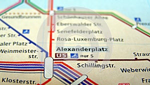 Berlin U-Bahn map photo