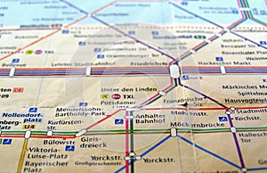 Berlin U-Bahn map photo