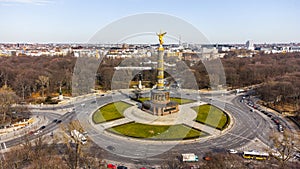 Berlin Victory Column from above - aerial view