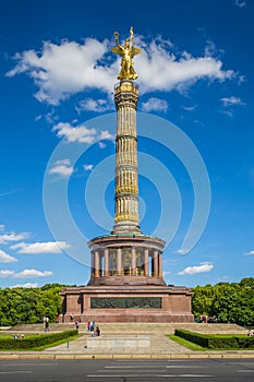 Berlin Victory Column monument in Tiergarten park, Berlin,