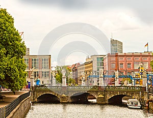 Berlin, view of the neo-classical Palace bridge