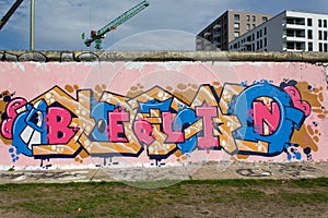 Berlin wall with berlin graffiti