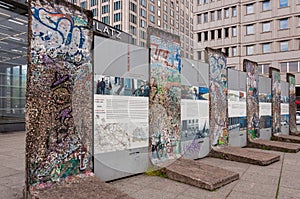 Berlin Wall fragment in Potsdamer Platz in Berlin photo
