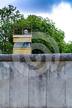 The Berlin wall and guard tower