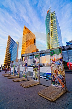 Berlin wall on potsdamer platz