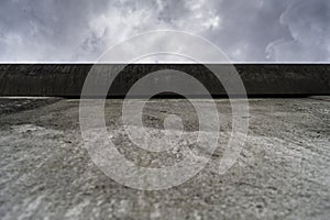 The Berlin Wall seen from the perspective of the ground photo