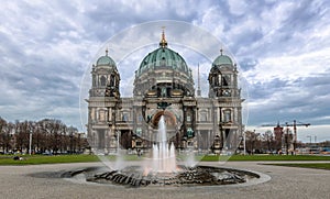 Berliner Dom with cloudy sky