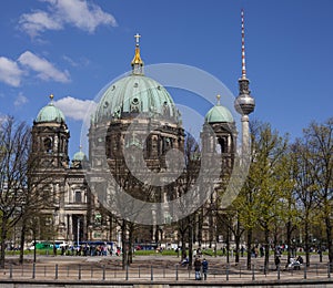 Berliner Dom and Fernsehturm in Berlin