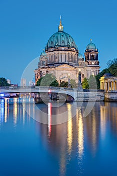 The Berliner Dom at night