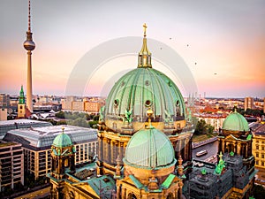 Berliner dom after sunset, Berlin