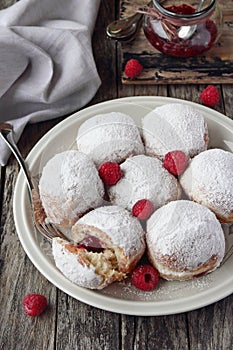 Berliner ( donuts ) with jam filling