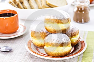 Berliner donuts, typical sweet from Germany, or