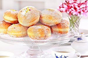 Berliner - doughnut filled with strawberry jam