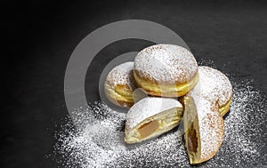 Berliner Doughnuts European donuts tradicional bakery for fasching carneval time