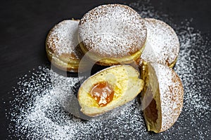 Berliner Doughnuts European donuts tradicional bakery for fasching carneval time