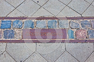 Berliner mauer memorial mark