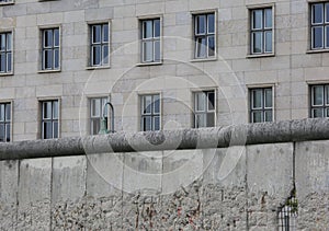 BERLINO WALL dividing the city into two parts during the Cold Wa