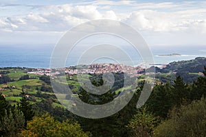 Bermeo fishing town landscape