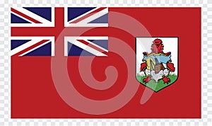 Bermuda Flag . flat original color illustration isolated on white background.