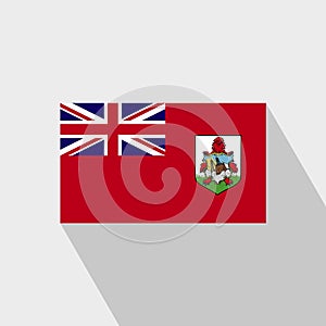 Bermuda flag Long Shadow design vector
