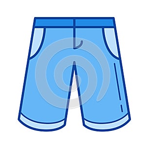 Bermuda shorts line icon.