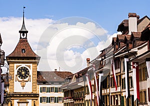 Bern Gate in Murten, Switzerland photo