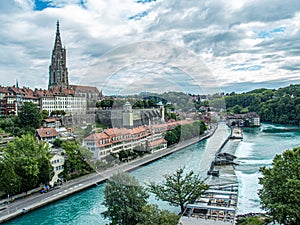 Bern Munster above the River Aare