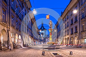 Bern, Switzerland at Blue Hour