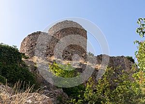 Bernabo Grillo Tower. Ruins of the Genoese fortress Chembalo in Crimea