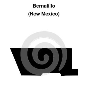 Bernalillo outline map