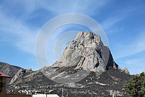 Bernals Boulder in San Sebatian Bernal, Queretaro, Mexico photo
