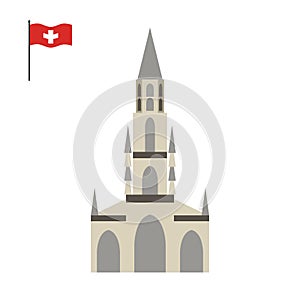 Berne Cathedral. landmark of Switzerland. Architecture attractio