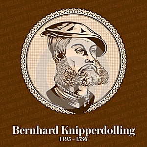 Bernhard Knipperdolling 1495-1536 was a Reverend and German leader of the Munster Anabaptists photo